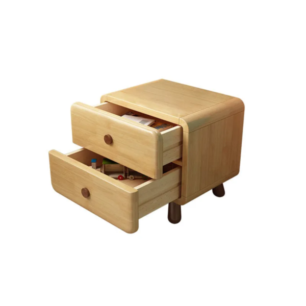 Woodbee craft "The Sylvan Curve" Handcrafted Rounded Edge Solid Wood Nightstand