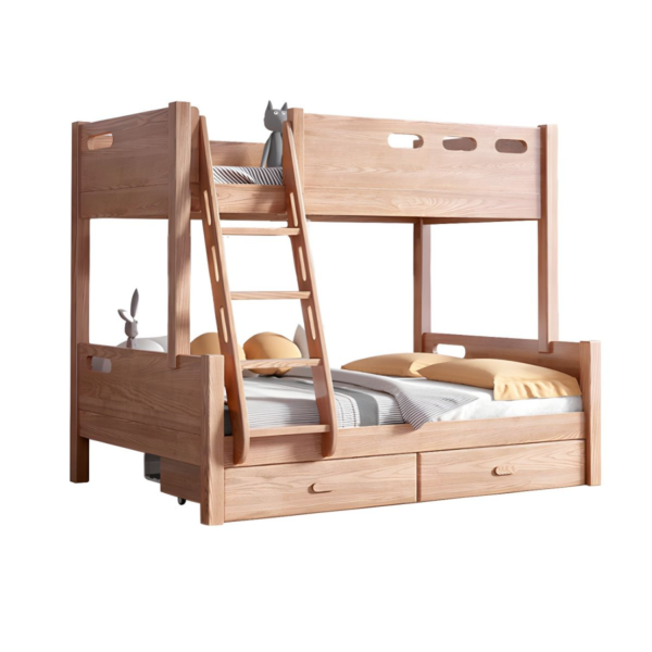 8 WoodBee Craft "The Timber Loft" Natural Solid Wood Bunk Bed Frame
