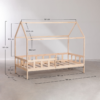 8 WoodBee Craft "The Haven Cottage" Handcrafted Kids House Bed with Pull-Out Trundle