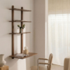 WoodBee Craft "The Nordic Rise" Floating Wall Mounted Ladder Desk with Shelves