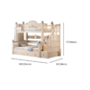 Woodbee craft "The Citadel Haven" Handcrafted Wooden Bunk Bed Ladder Staircase