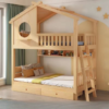 WBC-KB-007 Woodbee craft "The Fairytale Cabin" Handcrafted Dollhouse Children Loft Bed